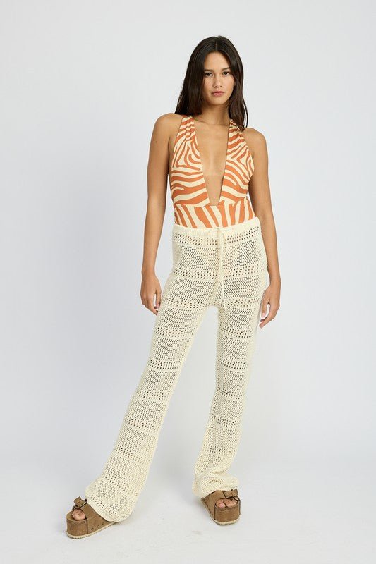 Velvet Emma Light Structured Cotton Pant - Beach