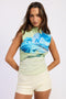 GREEN BLUE FLORAL