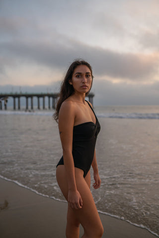 scarlet Scarlette Ribbed One Piece Swimsuit — close-up detail