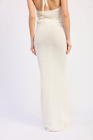 Liora 3d Flower Applique Maxi Skirt