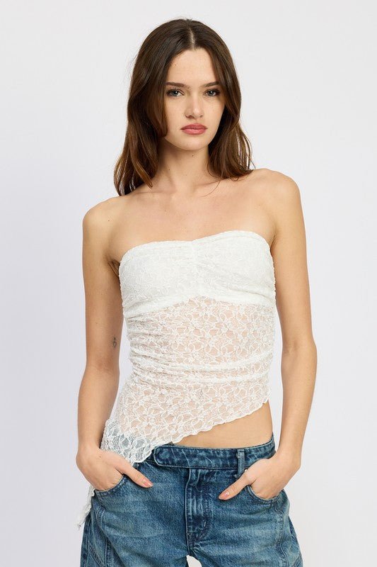 Asymmetrical Tube Top from Crop Tops collection you can buy now from Fashion And Icon online shop