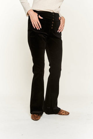 Black Corduroy Flare Pants from Flare Pants collection you can buy now from Fashion And Icon online shop