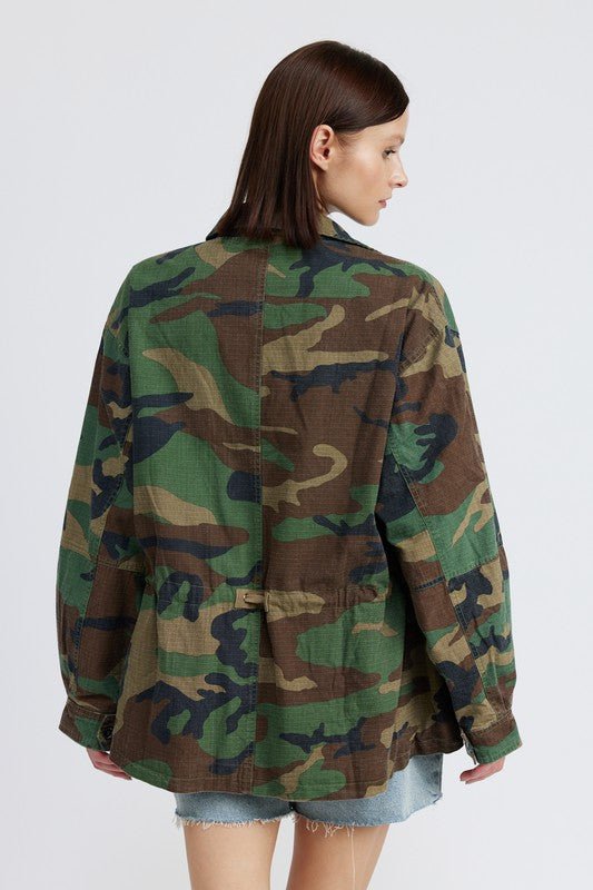 Camo Oversized Jacket from Jackets collection you can buy now from Fashion And Icon online shop