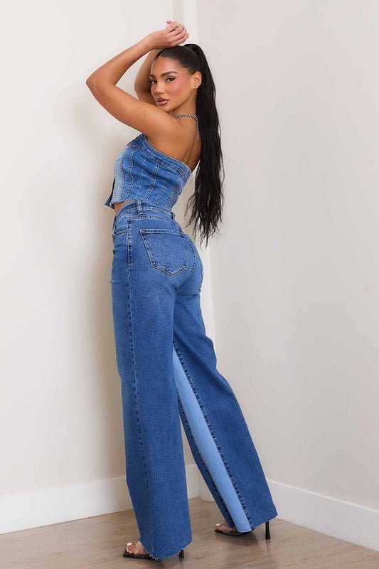 Color Block Jeans from Jeans collection you can buy now from Fashion And Icon online shop