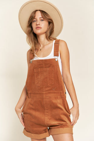 Corduroy Shorts Overalls with Adjustable Straps from Jumpsuits / Rompers collection you can buy now from Fashion And Icon online shop