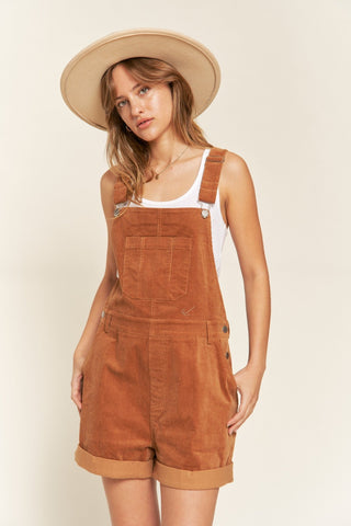 Corduroy Shorts Overalls with Adjustable Straps from Jumpsuits / Rompers collection you can buy now from Fashion And Icon online shop