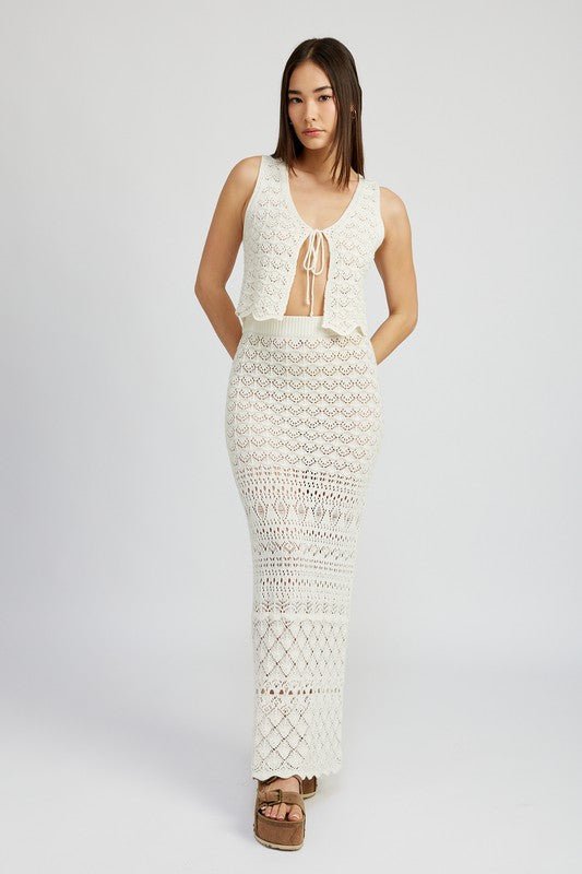 Crochet Maxi Skirt from Maxi Skirts collection you can buy now from Fashion And Icon online shop