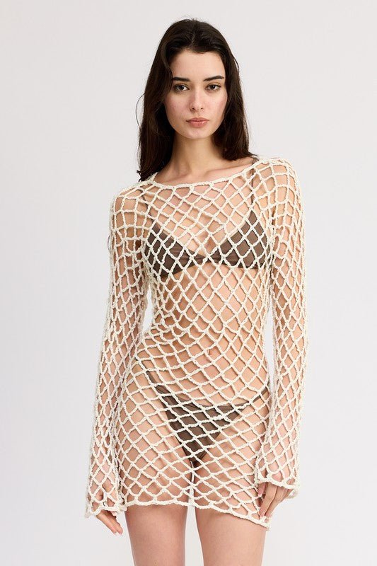 Crochet Swim Cover Up Dress from Mini Dresses collection you can buy now from Fashion And Icon online shop