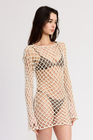 Crochet Swim Cover Up Dress from Mini Dresses collection you can buy now from Fashion And Icon online shop