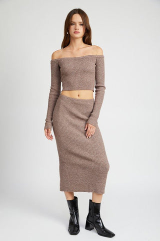 Crop Off Shoulder Top from Knit Tops collection you can buy now from Fashion And Icon online shop