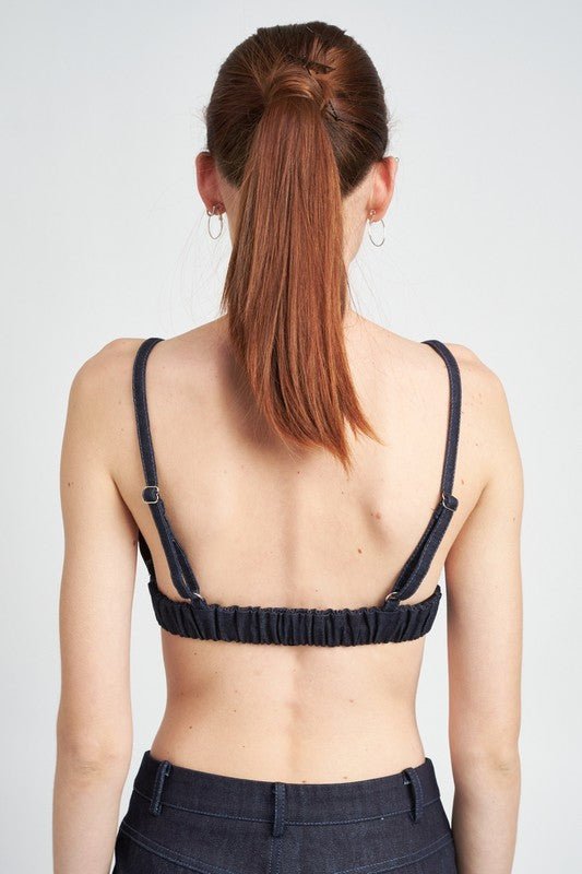 Denim Bustier Top from Bustier Top collection you can buy now from Fashion And Icon online shop