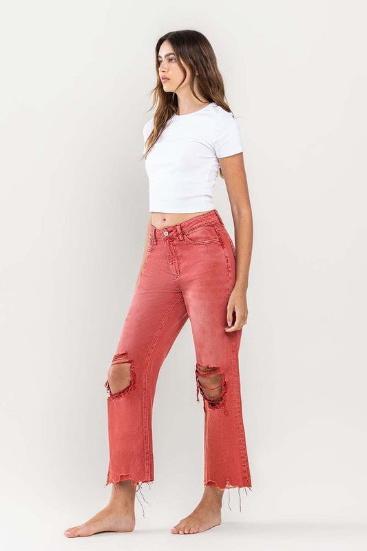Distressed Crop Flare Jeans from Flare Jeans collection you can buy now from Fashion And Icon online shop