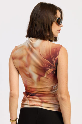 Elsa Mock Neck Mesh Top from Sleeveless Top collection you can buy now from Fashion And Icon online shop