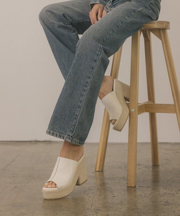 Espadrille Platform Slide from Platform Slide collection you can buy now from Fashion And Icon online shop