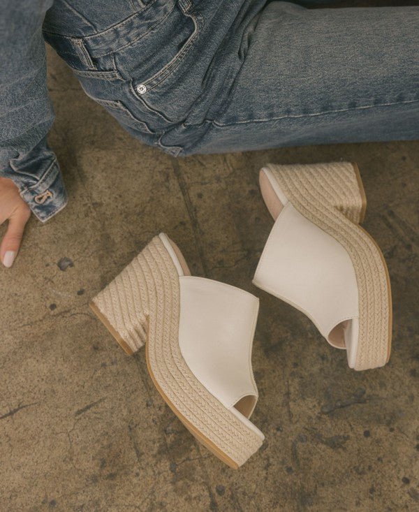 Espadrille Platform Slide from Platform Slide collection you can buy now from Fashion And Icon online shop