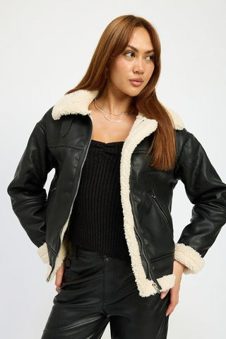 Faux Shearling Jacket from Jackets collection you can buy now from Fashion And Icon online shop