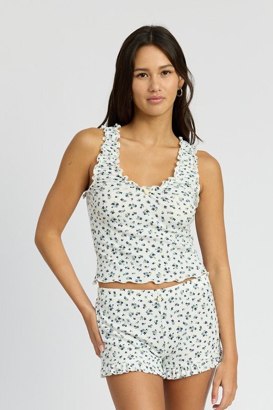 Floral Tank Top from Basic Tops collection you can buy now from Fashion And Icon online shop