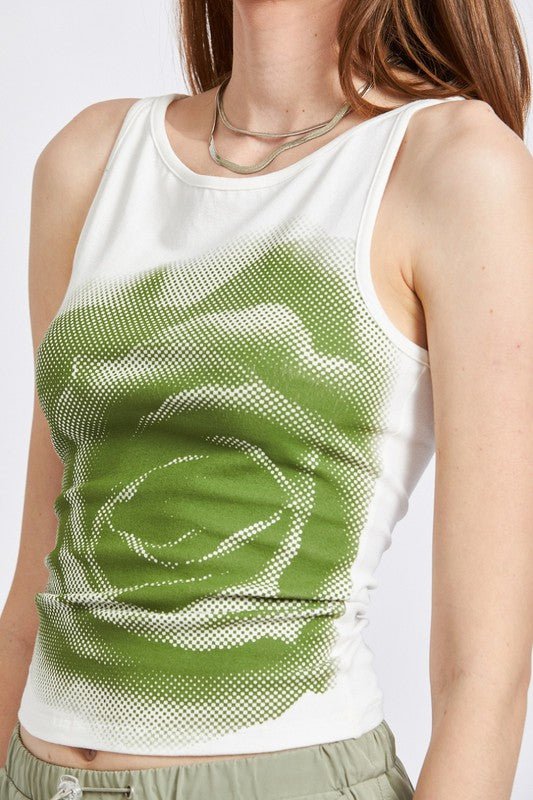 Flower Print Tank Top from Crop Tops collection you can buy now from Fashion And Icon online shop