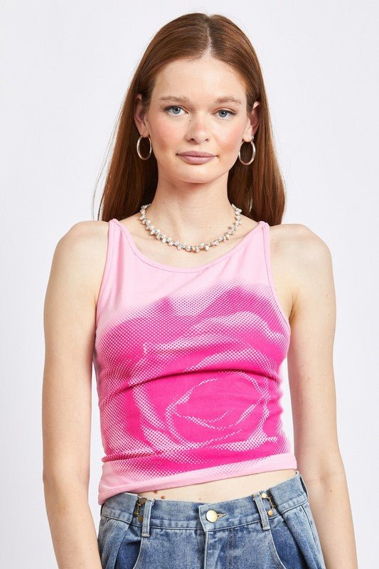 Flower Print Tank Top from Crop Tops collection you can buy now from Fashion And Icon online shop