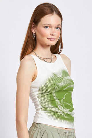 Flower Print Tank Top from Crop Tops collection you can buy now from Fashion And Icon online shop