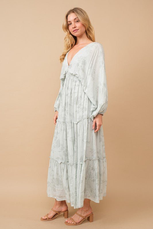 Flutter Sleeve Floral Maxi Dress from Maxi Dresses collection you can buy now from Fashion And Icon online shop