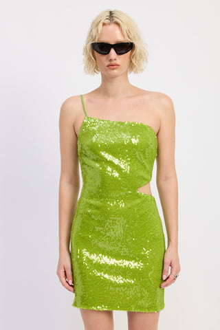Ivy One Shoulder Sequin Mini Dress from One Shoulder Mini Dress collection you can buy now from Fashion And Icon online shop