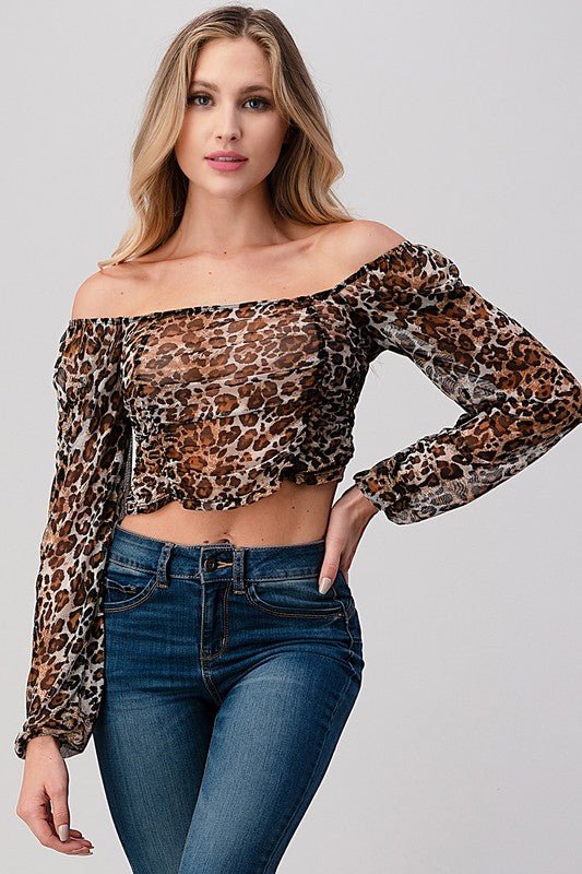 Leopard Print Crop Top from Crop Tops collection you can buy now from Fashion And Icon online shop