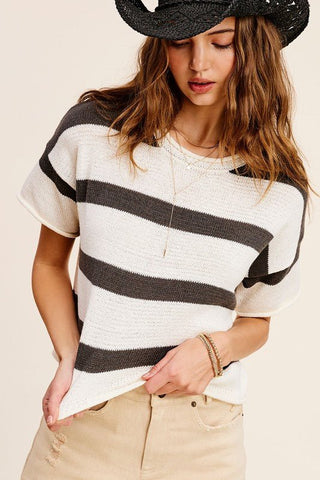 Lightweight Striped Top from Sweater Top collection you can buy now from Fashion And Icon online shop
