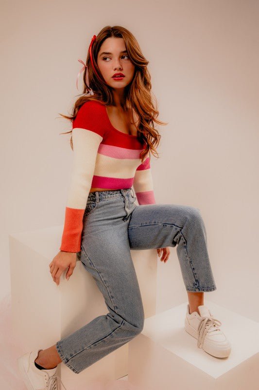 Long Sleeve Knit Top from Knit Tops collection you can buy now from Fashion And Icon online shop