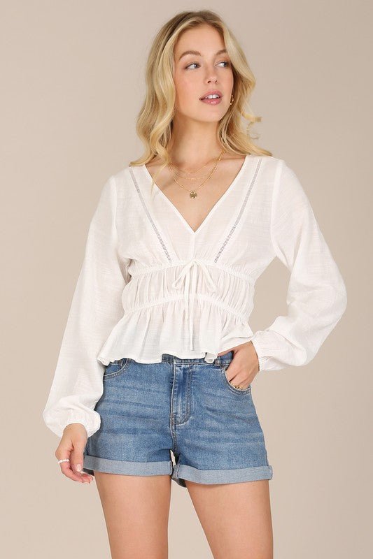 Long Sleeve Sheer Blouse from Blouses collection you can buy now from Fashion And Icon online shop