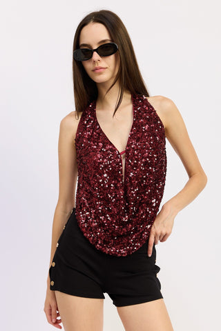 Monaco Sequin Halter Top from Halter Top collection you can buy now from Fashion And Icon online shop