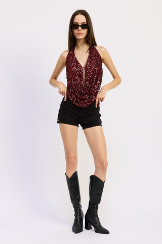 Monaco Sequin Halter Top from Halter Top collection you can buy now from Fashion And Icon online shop