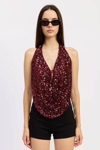 Monaco Sequin Halter Top from Halter Top collection you can buy now from Fashion And Icon online shop