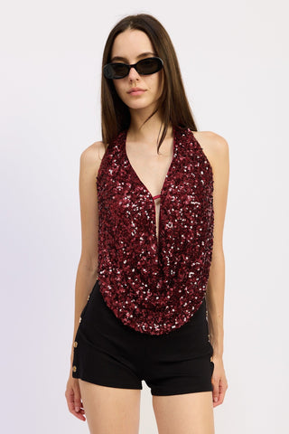 Monaco Sequin Halter Top from Halter Top collection you can buy now from Fashion And Icon online shop