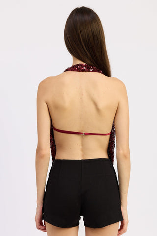 Monaco Sequin Halter Top from Halter Top collection you can buy now from Fashion And Icon online shop
