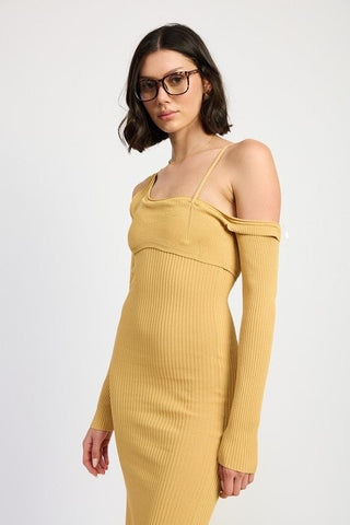Off Shoulder Dress Long Sleeve from Midi Dresses collection you can buy now from Fashion And Icon online shop