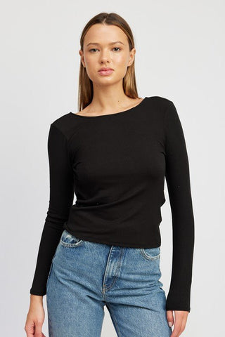 OPEN BACK TOP WITH TWIST DETAIL from collection you can buy now from Fashion And Icon online shop