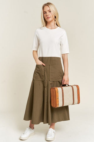 Plus Sized Knit Midi Dress from Mix Dresses collection you can buy now from Fashion And Icon online shop