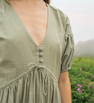 floral Poet Puff Sleeve Floral Midi Dress — styled look