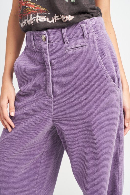 Purple Wide Leg Corduroy Pants from Pants collection you can buy now from Fashion And Icon online shop