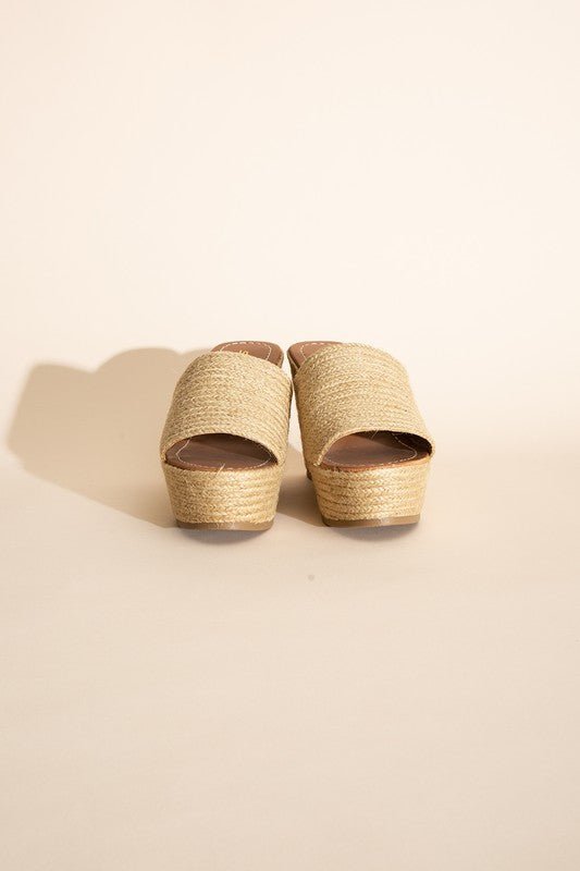 Raffia Wedge Sandals from Platform Heel collection you can buy now from Fashion And Icon online shop