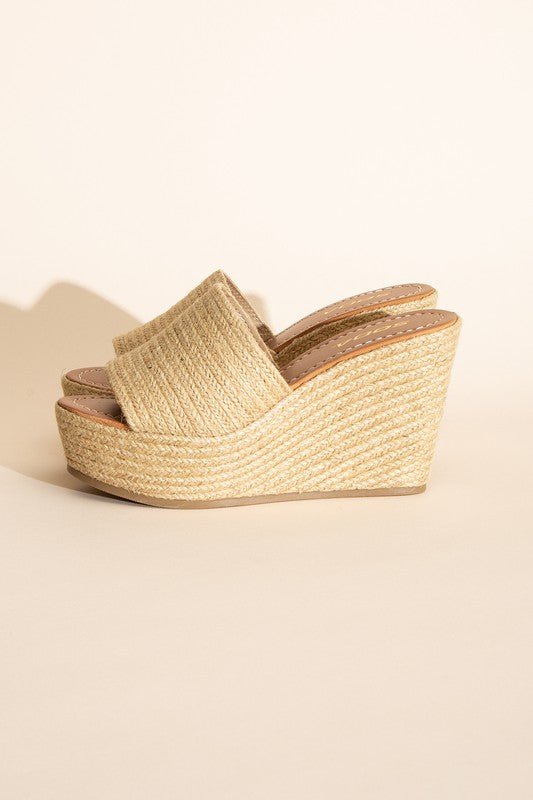 Raffia Wedge Sandals from Platform Heel collection you can buy now from Fashion And Icon online shop