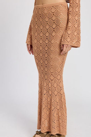 Rose Crochet Maxi Skirt from Maxi Skirts collection you can buy now from Fashion And Icon online shop