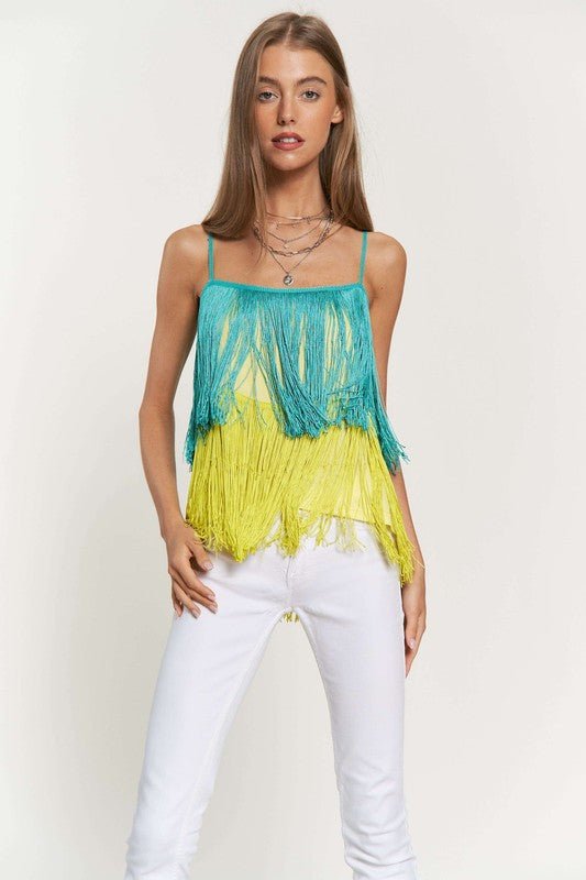 Sleeveless Fringe Top from Blouses collection you can buy now from Fashion And Icon online shop