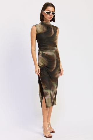 Solange Mock Neck Midi Dress from Sleeveless Midi Dress collection you can buy now from Fashion And Icon online shop