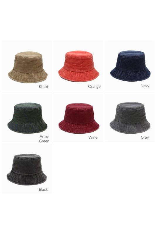 Solid Distressed Bucket Hat from Bucket Hat collection you can buy now from Fashion And Icon online shop