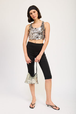 Sparkly Cropped Sequin Tank Top from Sleeveless Top collection you can buy now from Fashion And Icon online shop