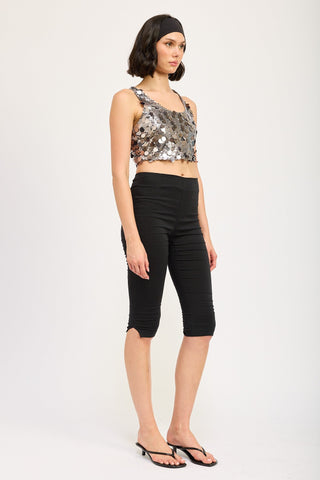 Sparkly Cropped Sequin Tank Top from Sleeveless Top collection you can buy now from Fashion And Icon online shop