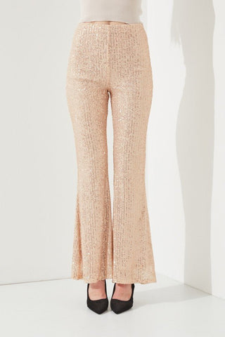 Sparkly High Waisted Sequin Pants from Flare Pants collection you can buy now from Fashion And Icon online shop