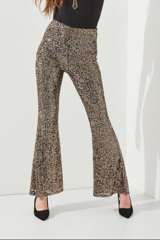 Sparkly High Waisted Sequin Pants from Flare Pants collection you can buy now from Fashion And Icon online shop